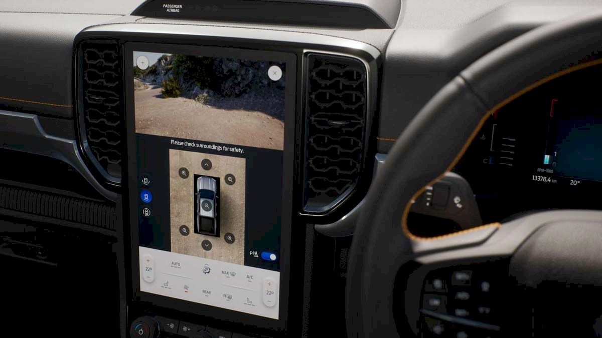 Camera 360 độ trên Ford Ranger 2022